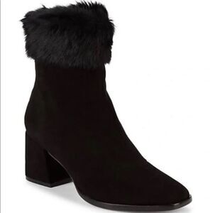 SCHUTZ Ketlyn Fur Trim Suede Boots Sz 10